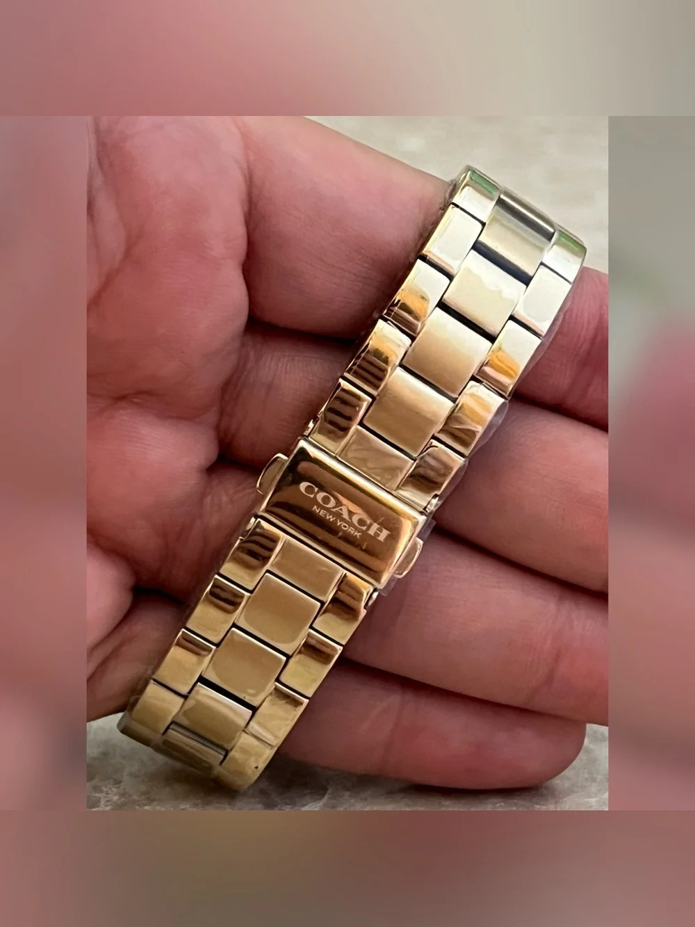 Coach Women’s Grand Goldtone Quartz Bracelet Watch